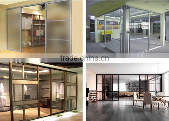 Home/office/balcony interior aluminium automatic glass sliding door