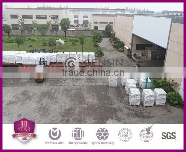 Gensin 10-year warranty UV resistant 8mm triple wall polycarbonate hollow sheet 2100*5800mm