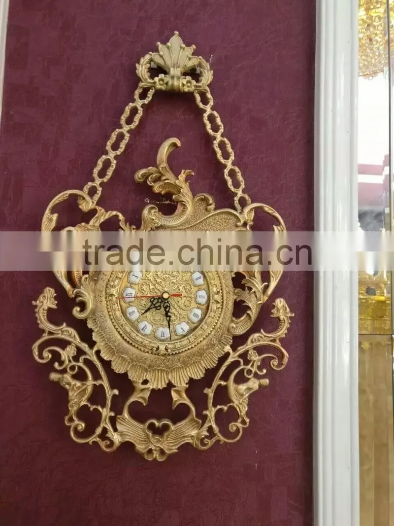 Copper Cast Home Decorated Hanging Clock, Antique Wall Mount Clcok