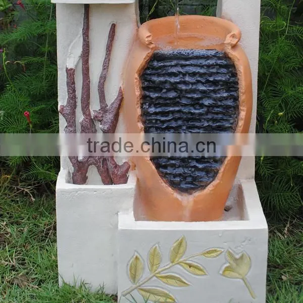 Popular Resin Square Indoor Modern Wall Fountain