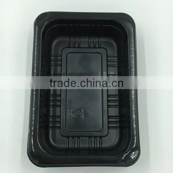 disposable clear plastic takeaway microwave pp 2 compartment fast food container with lid