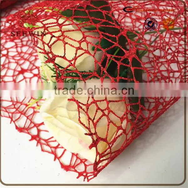 Hot sale Star Mesh with glitter for Christmas flower Packing