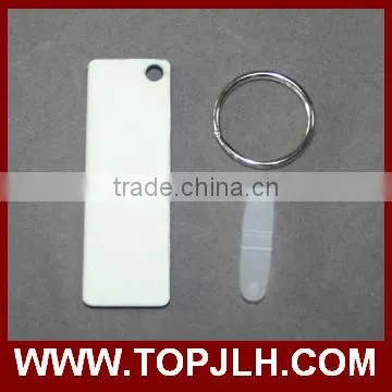 Hot selling sublimation couple lovers' MDF half heart keychain