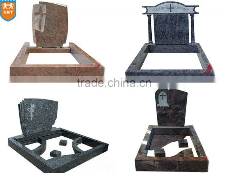 Chinese Shanxi Black Granite Headstone Tombstone & Monument