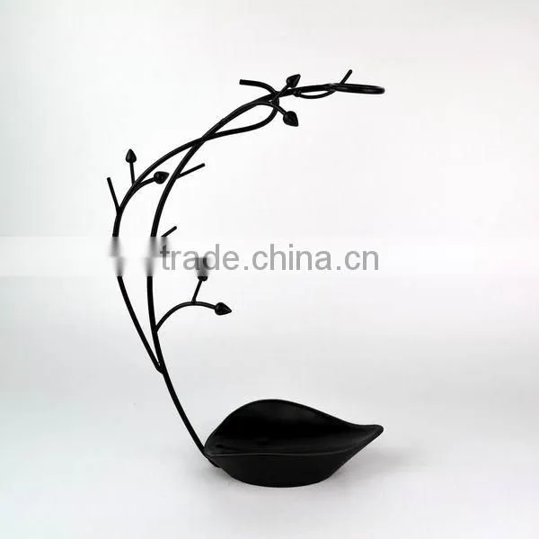 Metal jewelry tree organizer display