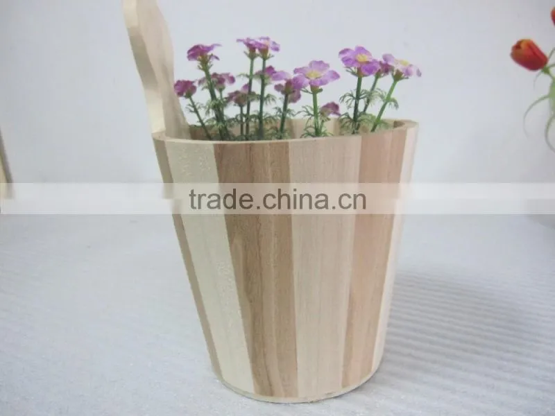 French romantic indoor decor white wooden flower pot