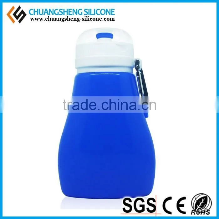 Sports required water bottle, silicone folding bottle, pocket bottle