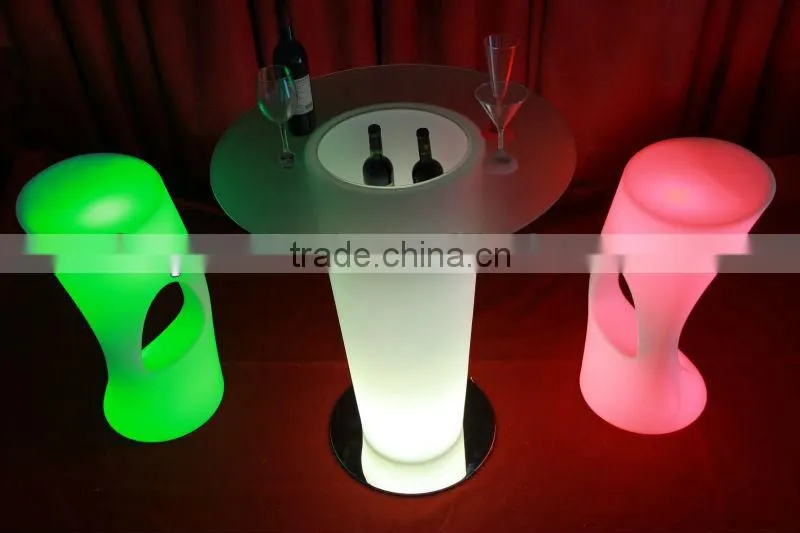 Restaurant plastic led bar chair