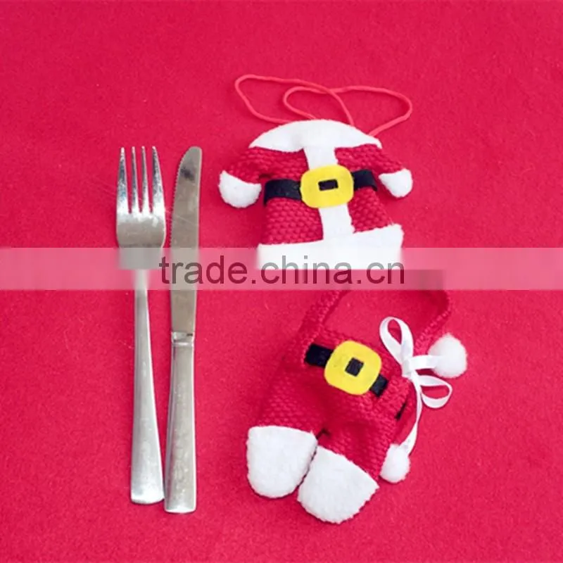 New Products Movable Christmas Gift Cheap Tableware Knife Fork Bag Christmas Decoration