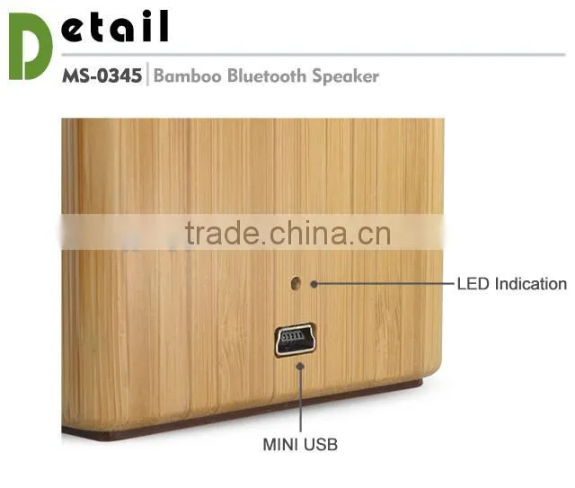 newest wireless mini portable bamboo bluetooth speaker