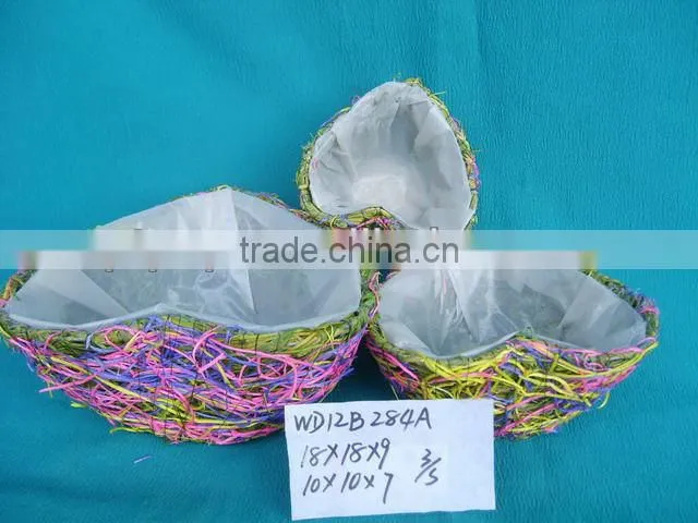 Handmade Decorative Flower Basket with handle