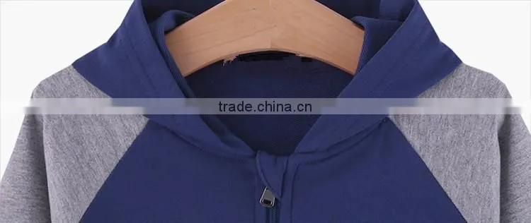 2016 new design Children's wear autumn outfit young children hooded jacket navy blue
