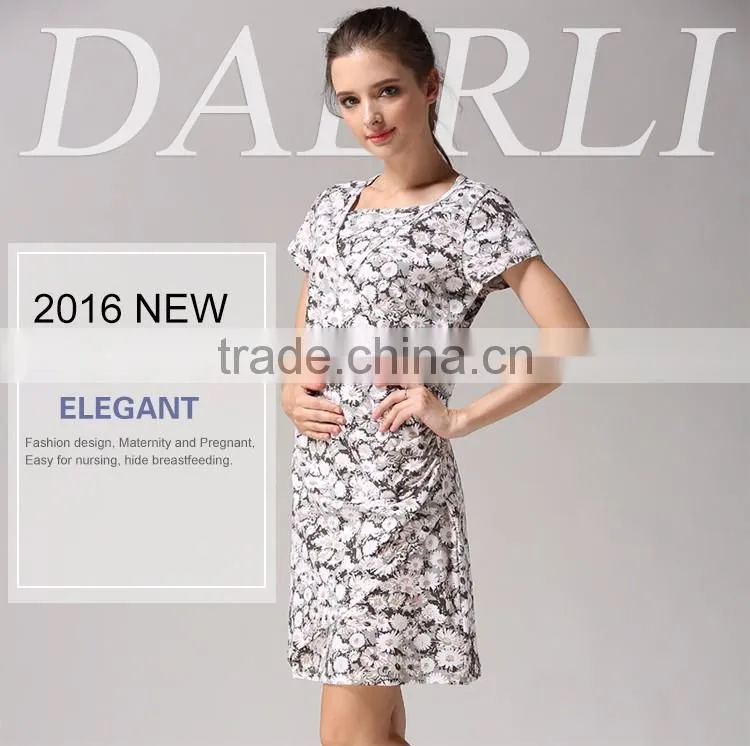 O-neck maternity clothing breathable maternity tops leisure nursing tops