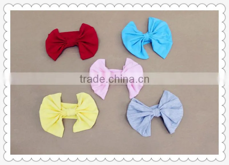 Queengirls Baby Elastic Cotton Headbands with Big Bows