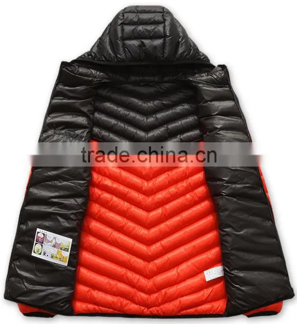 new design customize man quilted winter jacket thick warm down filled coats for men