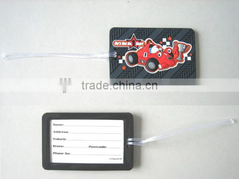 3D cartoon PVC luggage tag