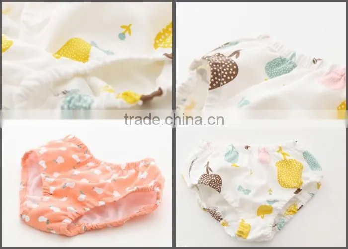Cartoon And Fruits Print Organic Cotton Children Panties