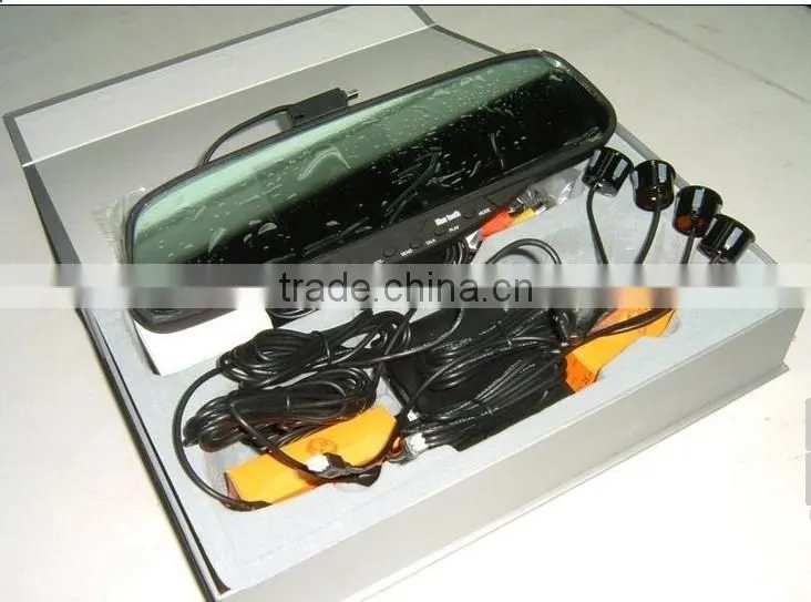 High quality wireless car parking sensor with 3.5 inch rearview mirror