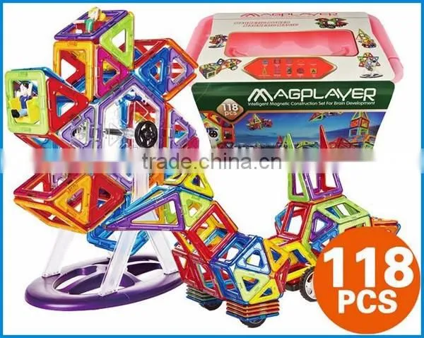 Intelligent magnetic construction set toys for brain development