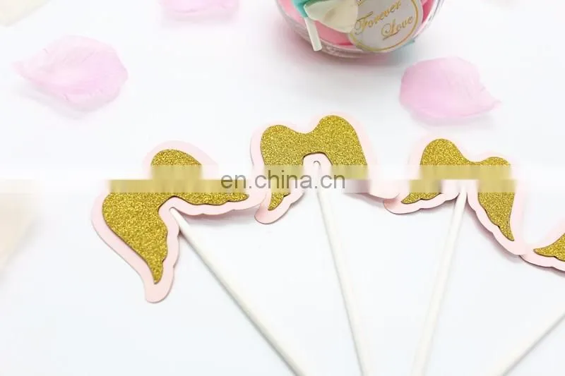 Angel wings Cupcake topper Bridal Shower Birthday Party Cupcake toppers