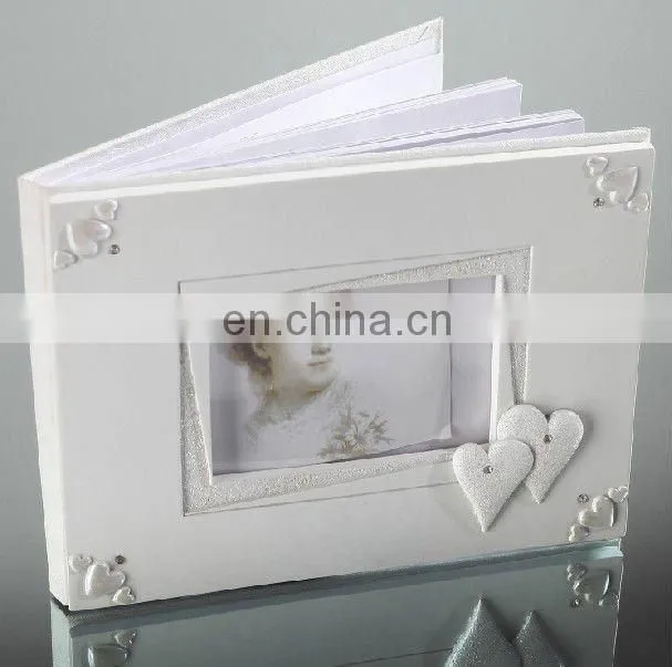 Double heart design Elegant resin signature guest book wedding party decorations