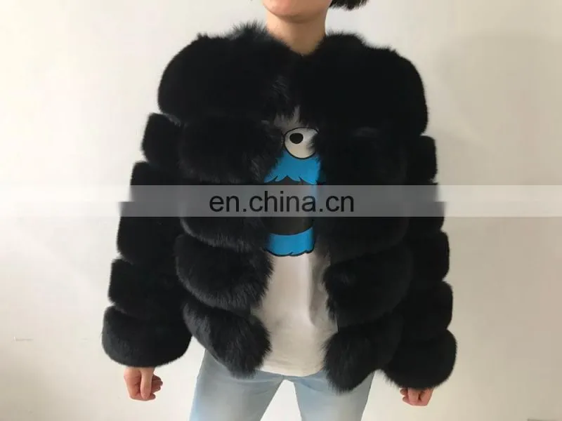 2017 genuine fox fur jacket outwear fur garment