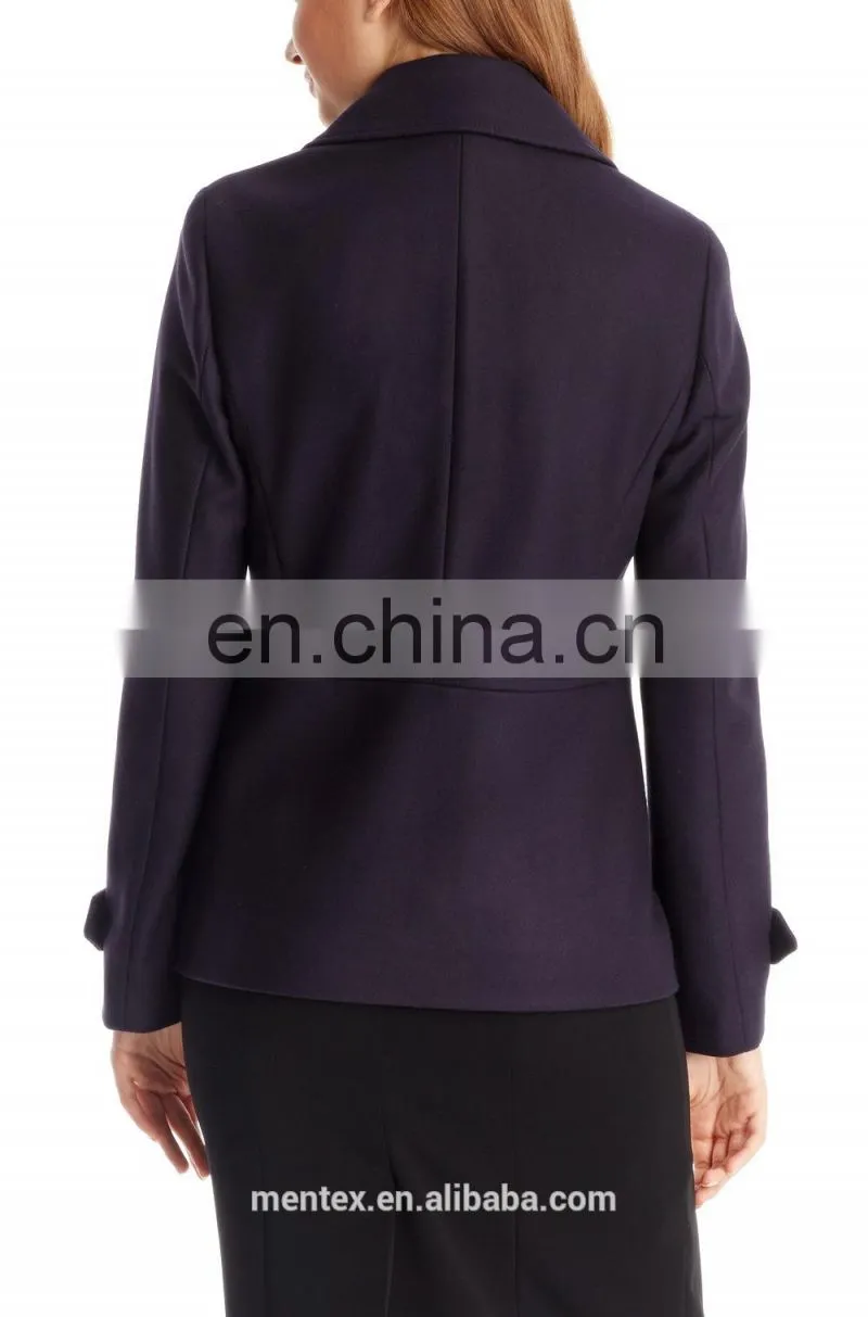 Virgin Wool Blend Peacoat