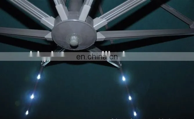 Outdoor Solar Roma Hanging Umbrella With LED Light,Can Be Rotated 360Degree