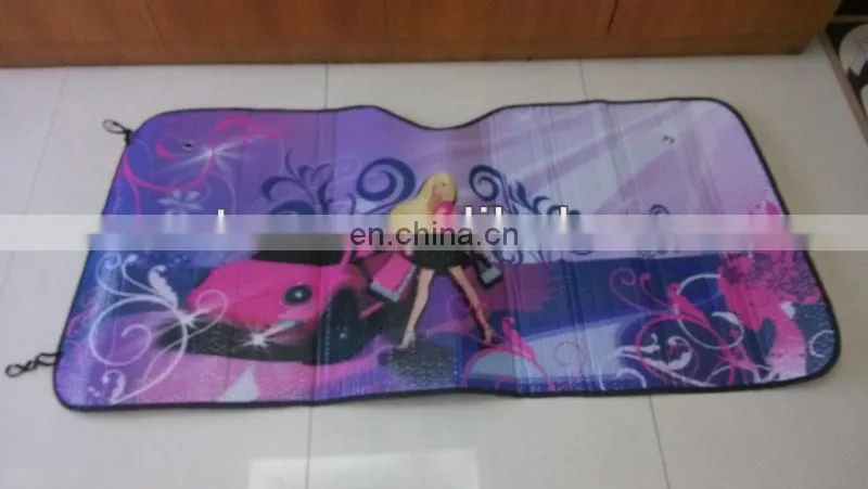 silver coated polyester foldable car window pop up sunshade
