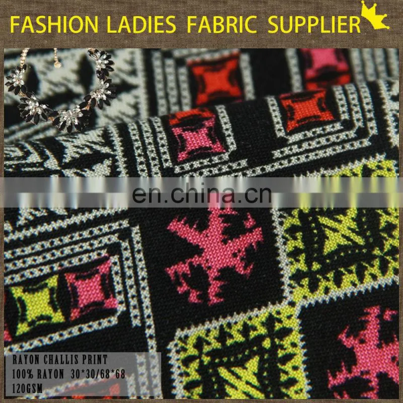 charming rayon challis print dress rayon fabric