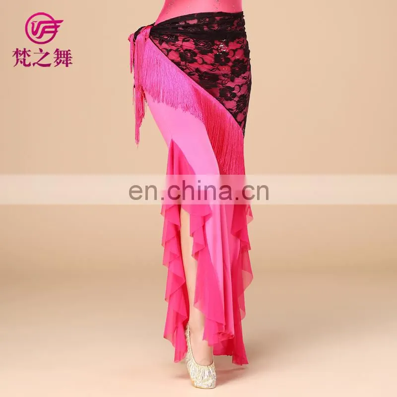Cheap tassel belly dance lace hip scarf for women Y-2050#