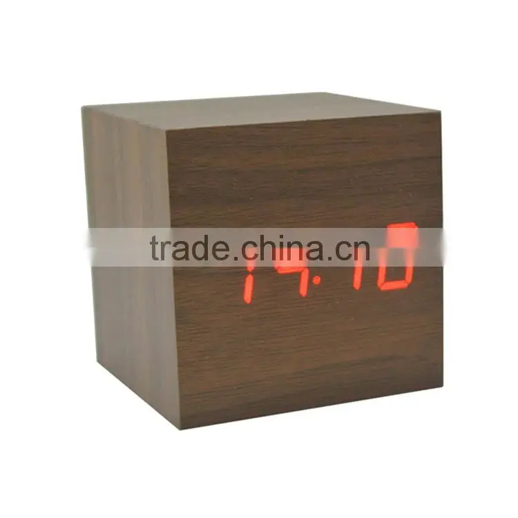 Wooden LED Digital Alarm Clock