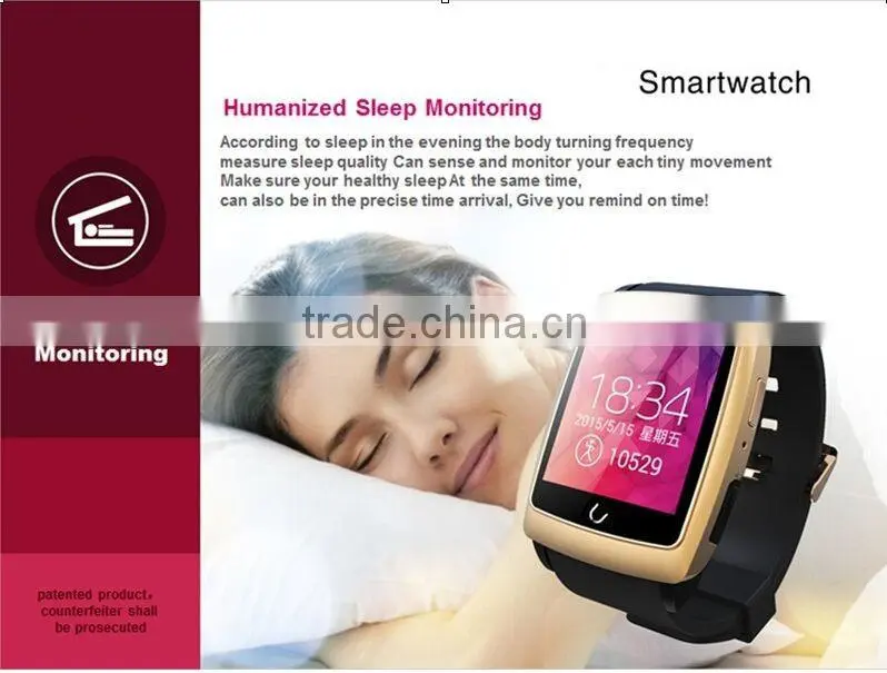 GPS compass wifi raise hand light up android system u18 smart watch