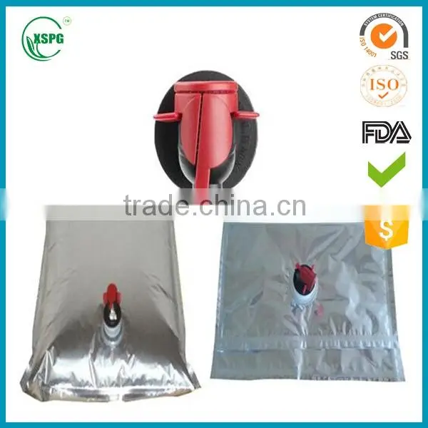 aluminum foil bag in box plastic bag for wine / water / juice / beverage