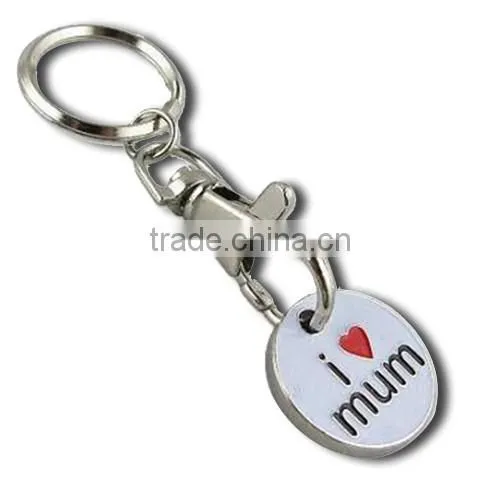 shopping cart coin keychain,metal coin holder keychain,trolley coin keychain for supermarket
