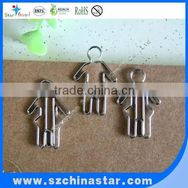 Custom package 3cm shape paper clip metal silver