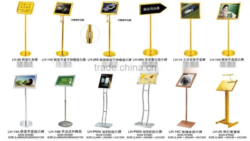 LED display stand sign/Stainless steels floor stand/Light Emitting Diode pop board_advertising stand signs