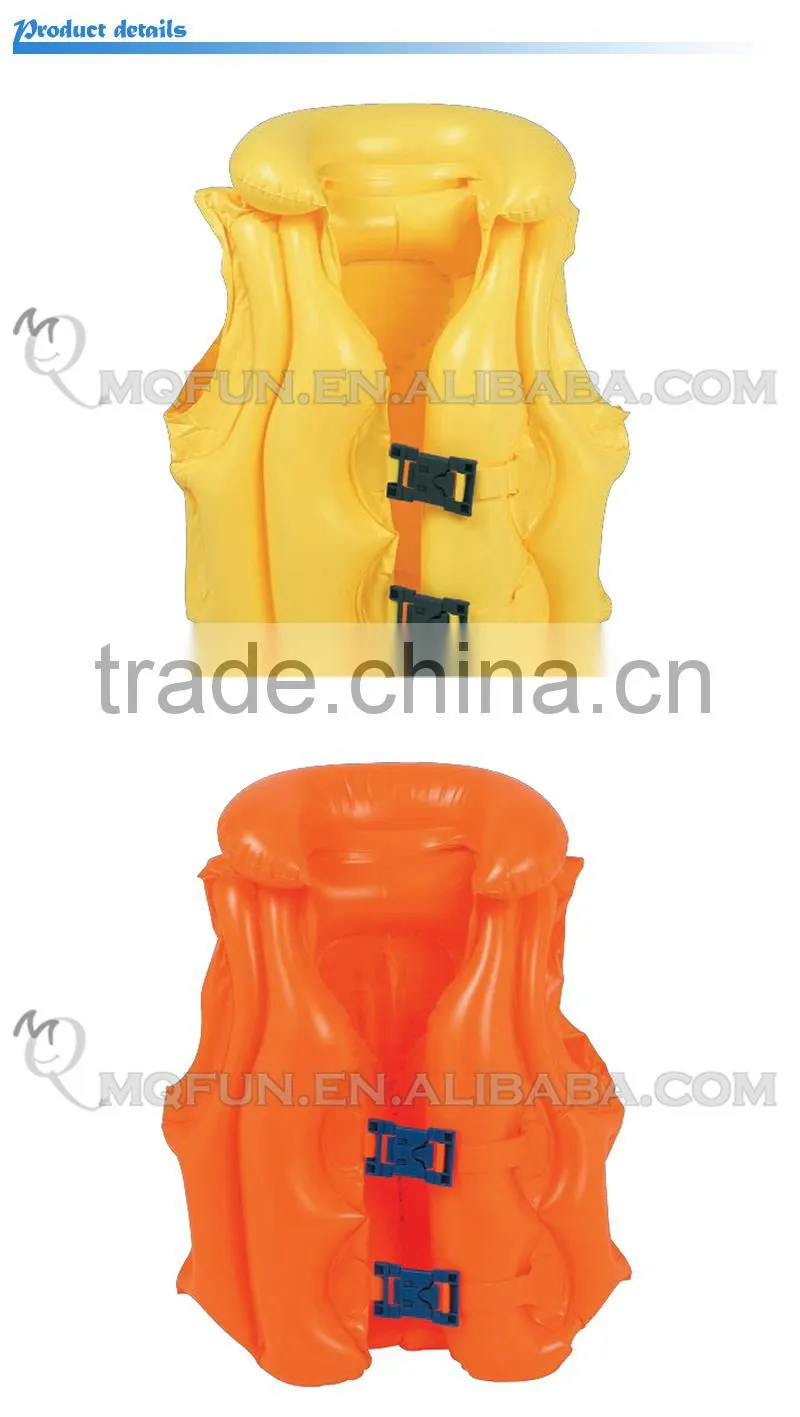 MINI QUTE Outdoor Fun & Sports 2 color children inflatable water swim vest floating life jacket for kids accessories NO.WMB07576