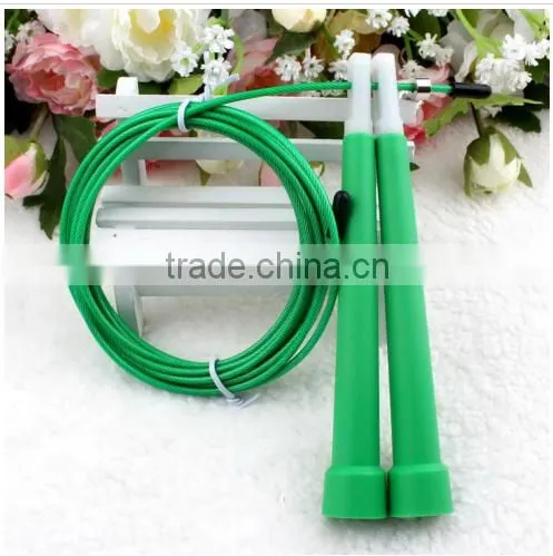 Bearing box design adjustable cable wire steel skipping speed jump rope