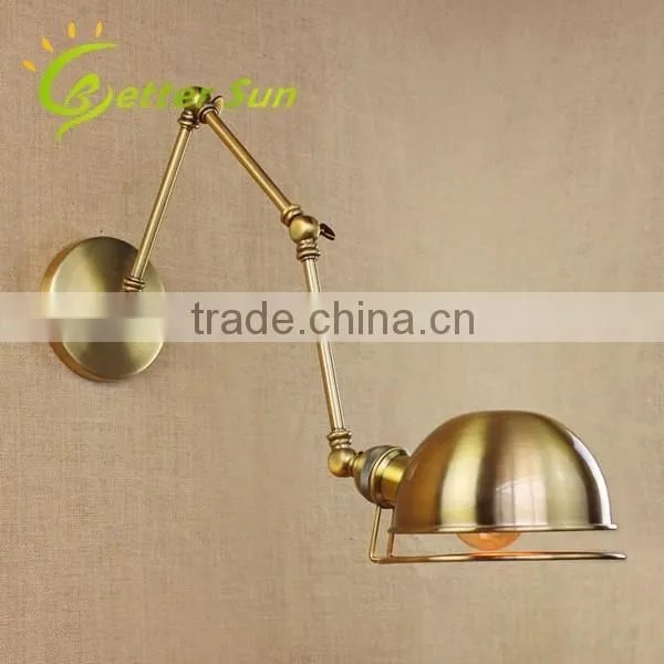 Modern Glass Shade Swing Arm wall light and wall lamp for Bedroom