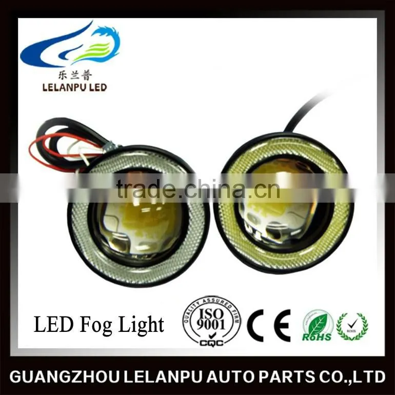 wholesale 12v auto led bulb Angel eye high power COB car led Fog lights lamp