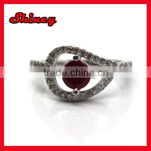 Costume mirco pave cz flower shaped rings