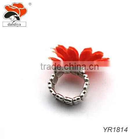 fabric flower rings jewellery