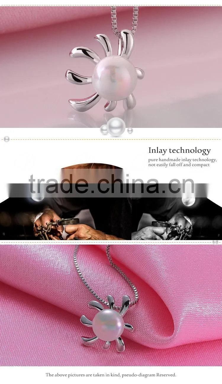 Handmade Korean Sunflower SGS Certification Imitation Pendant Jewelry Pearl