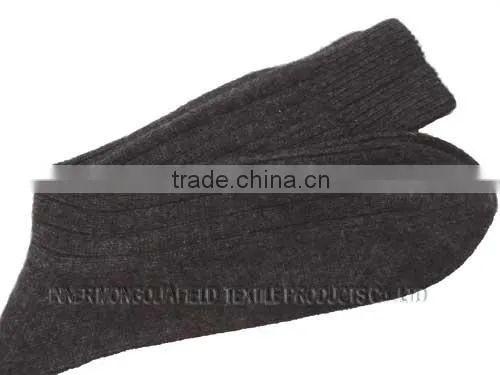Classical Soft Women Knitted Black Cashmere Socks