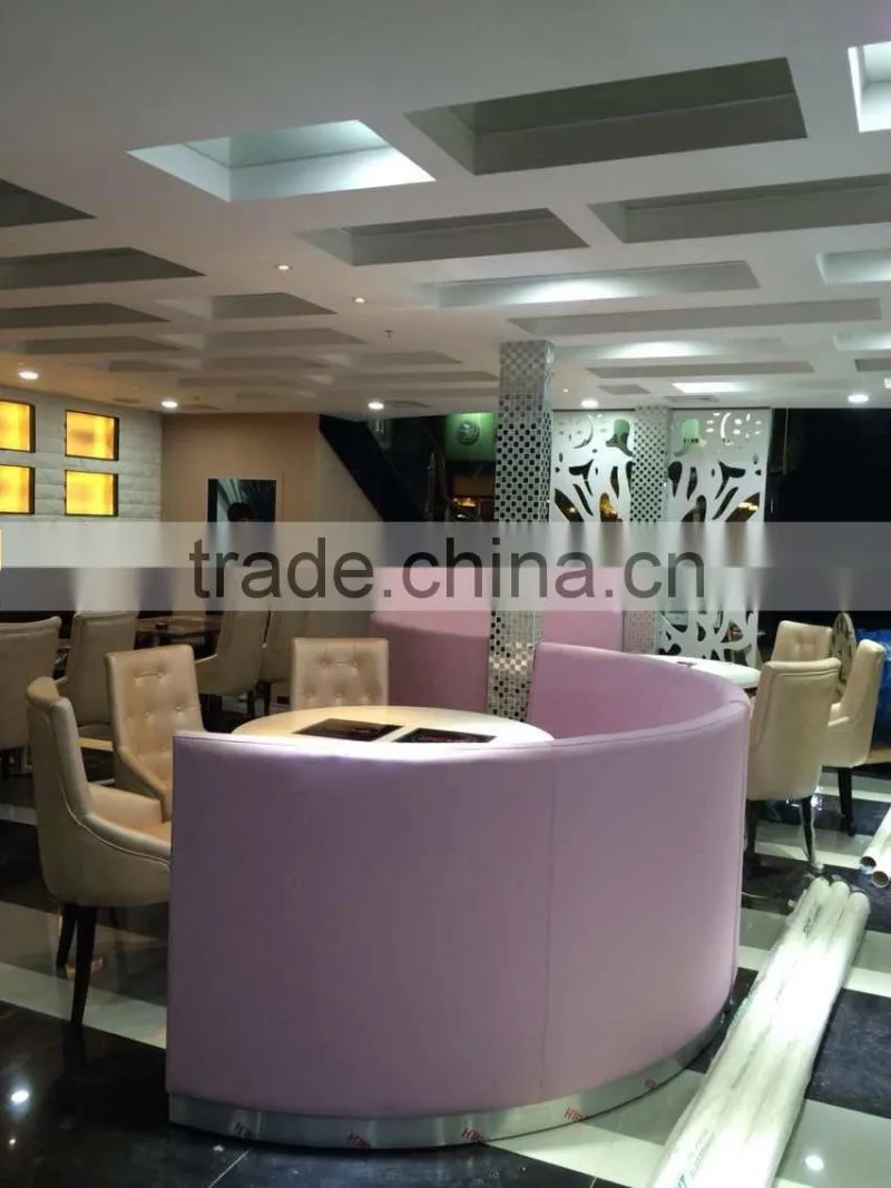 double side modern leather Restaurant Bench