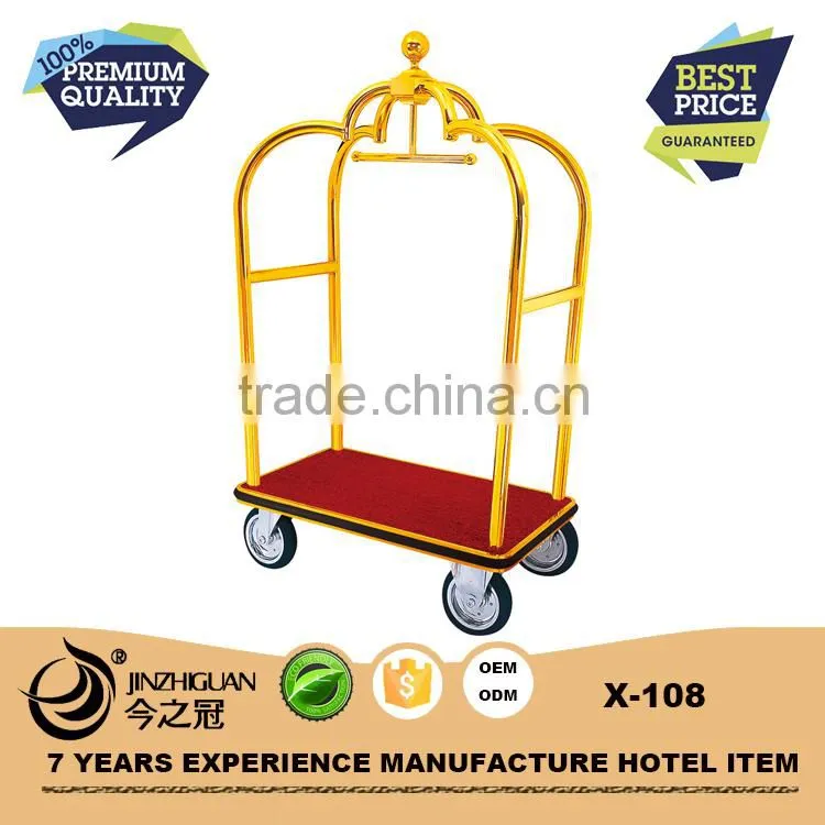 Heavy load capacity hand trolley,foldable hotel baggage trolley(X-117)