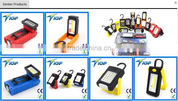 Powerful Magnetic 0.5W + 3W COB Inspection Work Light With Hook And Magnet