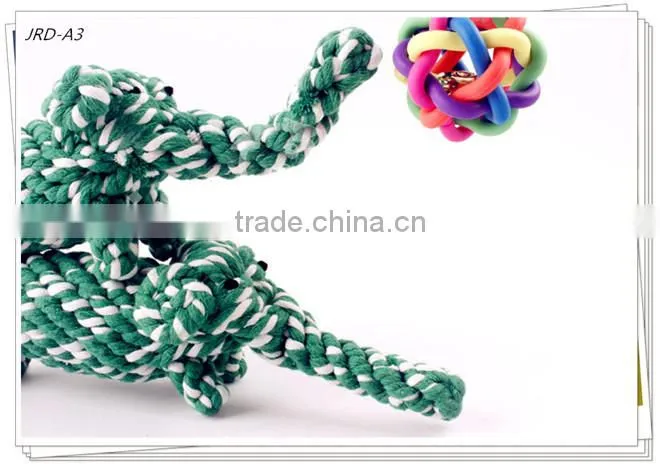 100% cotton elephant animal shape pet toys