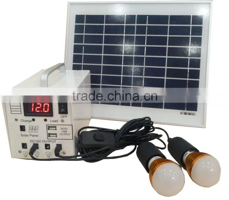 10w mini 12v solar led lights kit for home system